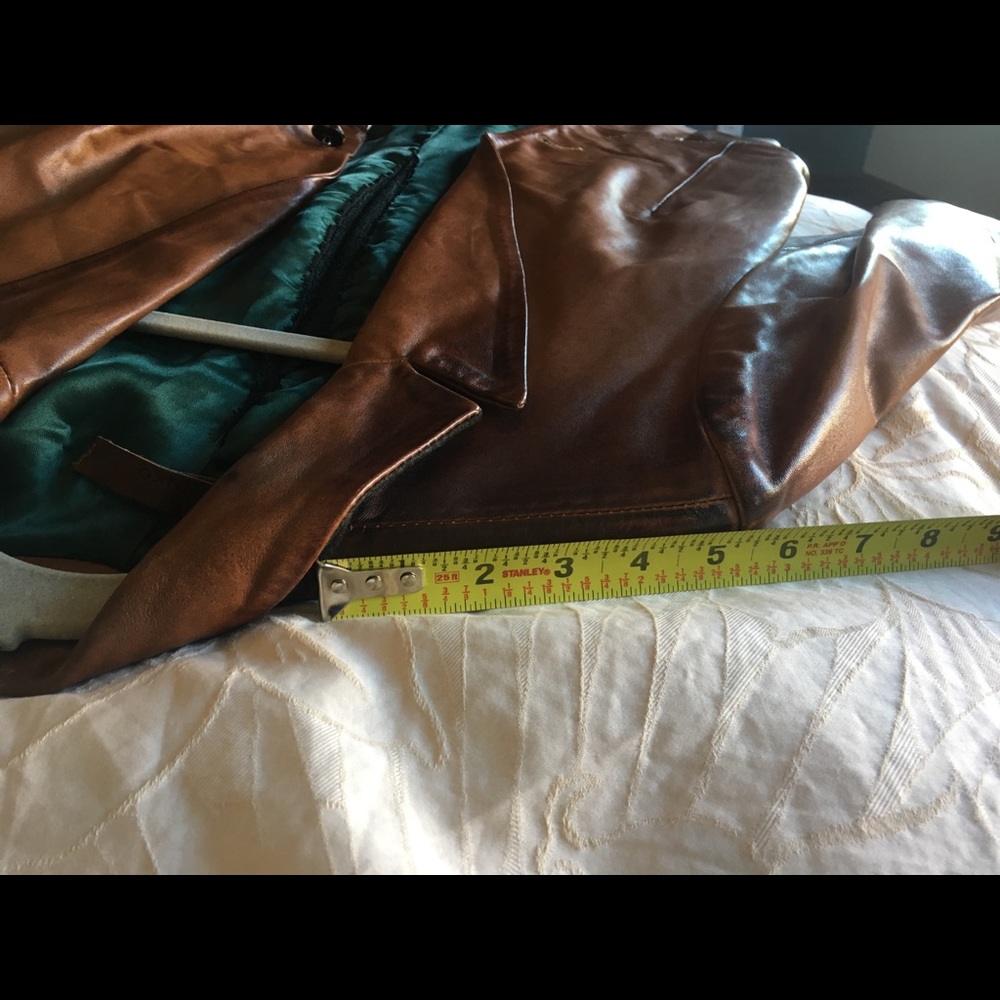 Italian Leather✨Pinko✨~Leather Jacket “Authentic from Italy”Cognac Color - Picture 11 of 11